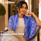 Pick Ur Needs Premium Satin Silk Feel Rectangle Scarf for Womens & Girls Floral Printed Long Fashion Stall Soft Lightweight Neck, Head & Shoulder Wrap