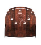 RANDOM Beautiful Wooden Puja Stand/Shelf for Home Puja Mandir for Home Temple for Home and Office Puja Mandir for Living Room Wall Mounted Brown - RPJS-009