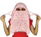 Switchon Export quality Cotton Innovative scarf cum Hijab with closer Hook and Loop Tape- Multi (Multicolor7)
