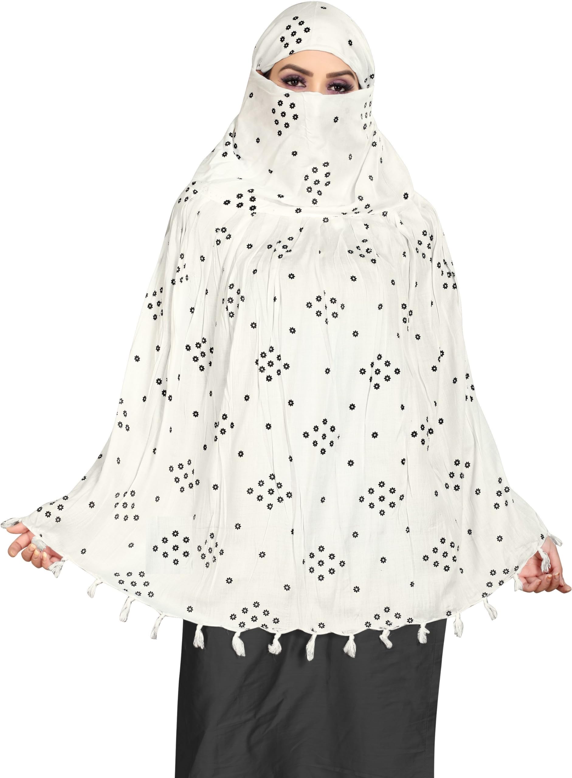 VASTTRAM Women's Pure Cotton Long Scarves Scarf Cum Mask usable for Driver Anti Pollution Full Face Cover With UV Sun Rays Protection