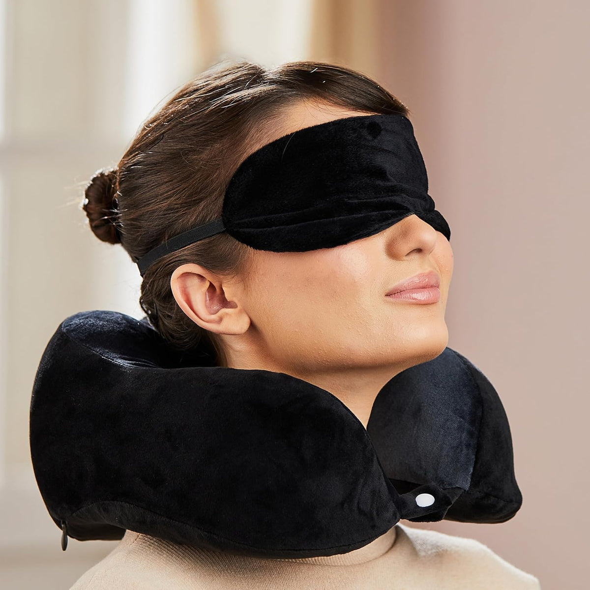 LC-dolida 5.4 Bluetooth Sleep Headphones, 3D Sleep Mask Bluetooth Wireless Music Eye Mask, Sleeping Headphones,Ideal for Travel, Night Work, Side Sleeping and Office Use for Both Men and Women