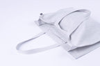 KITES CREATIONS 100% Cotton Shopping Bag, Stylish & Shoulder Tote with Inner Pocket, Perfect for Grocery, Travel, Shopping, Chambray Slub (14”x17.5”x5.5”), Set of 5 - L.Gray