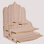 LINGAZ Mandala Design Wall Mounted Glossy Wooden Home Temple