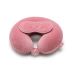 Trajectory® Travel Neck Pillow with Sleeping Eye Mask Combo for Travelling and Sleeping in Airplane Flight, Cab, Car, Train, Bus for Men and Women Blue(As seen on Shark Tank)