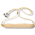 Handmade for her Handmade Pearl Choker Necklace for Women, White, Traditional Indian Style, Adjustable Gold Tone Chain