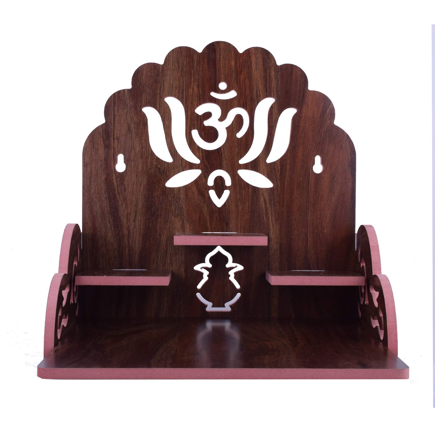 nexat Art Wooden Wall Hanging Temple for Home and Shop,Office and Home showpiece Temple(Size:28 X 26 X 28 inch) (5)