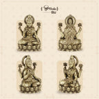 Shilpkala 5 Inch Kamal Laxmi Brass Goddess Lakshmi Statue for Home Decor & Worship