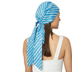 The Headscarves Beautifull Cotton Printed Headwraps Headscarf for Women Free Size SkyBlue