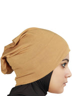 MyBatua Women's 2-Piece Al-Amira Hijab with Under Scarf/Cap/Bonnet in Soft Viscose Jersey for Female, Ready to Wear HJ-129 (Beige)