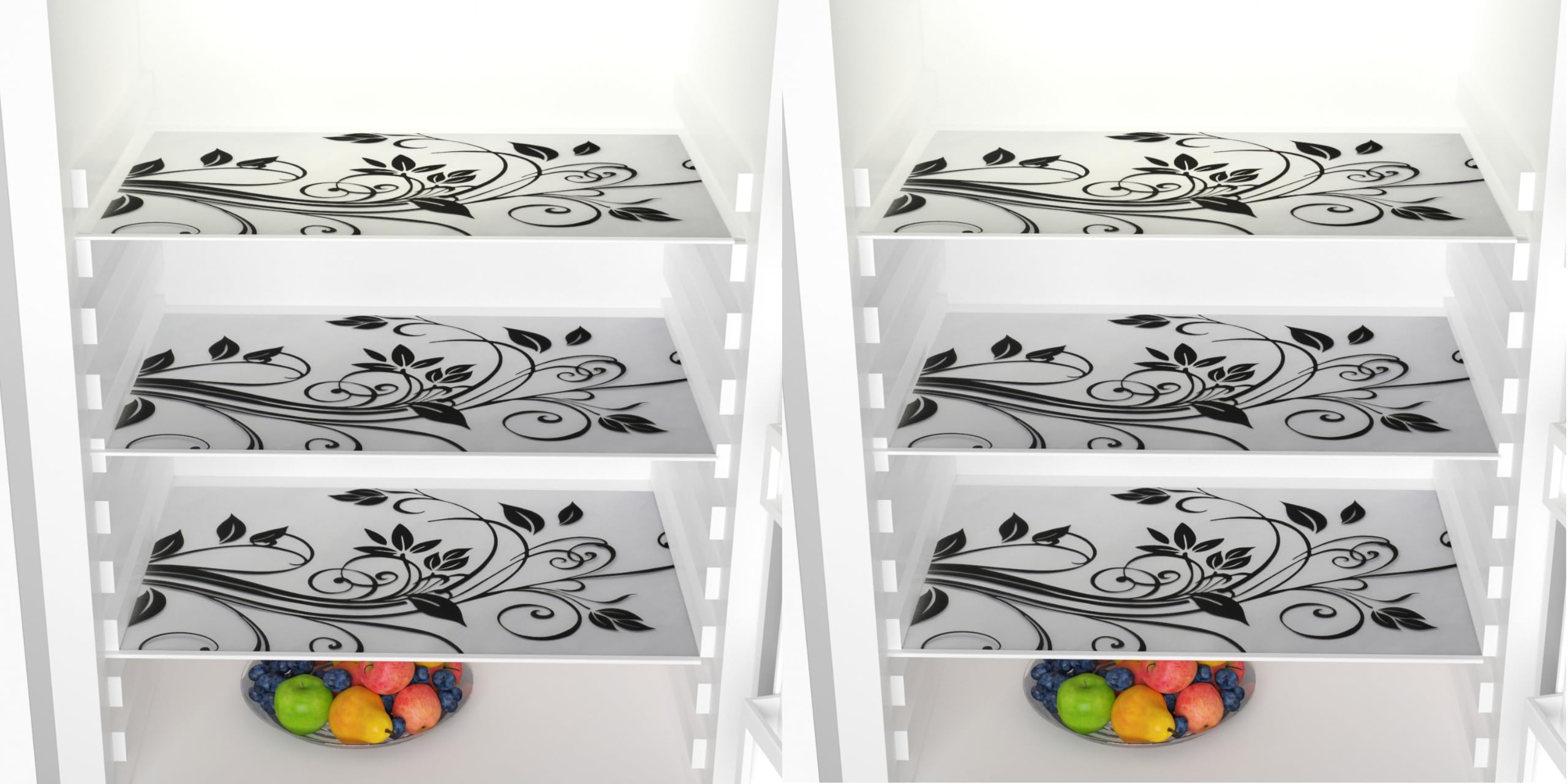 FACTCORE Refrigerator Drawer Mat/Fridge Mat Set of 6 Piece (11.5 X 17.5 Inches) (Branch) Kafalo