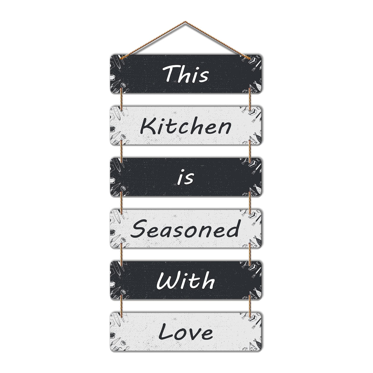 Artvibes Decorative Wall Hanging Wooden Art Decoration item for Living Room | Bedroom | Home Decor | Gifts | Quotes Decor Item | Wall Art For Hall | Mdf Wall Decoration, Set of 6 (WH_3202NR)