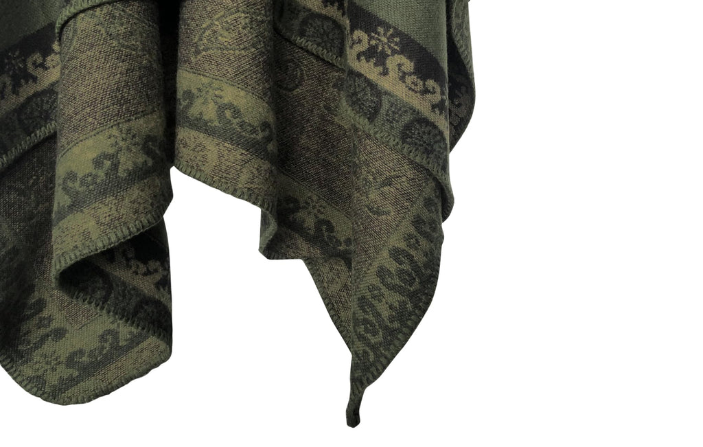 Urban CoCo Women's Color Block Shawl Wrap Open Front Poncho Cape, Series 29-dark Green, One Size