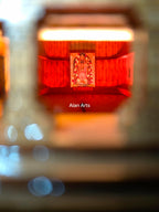 Ram Mandir Ayodhya Mandir with Light, Ram Lala Murti Inside, High Gloss Polished (Size 11x6x11 Inches)