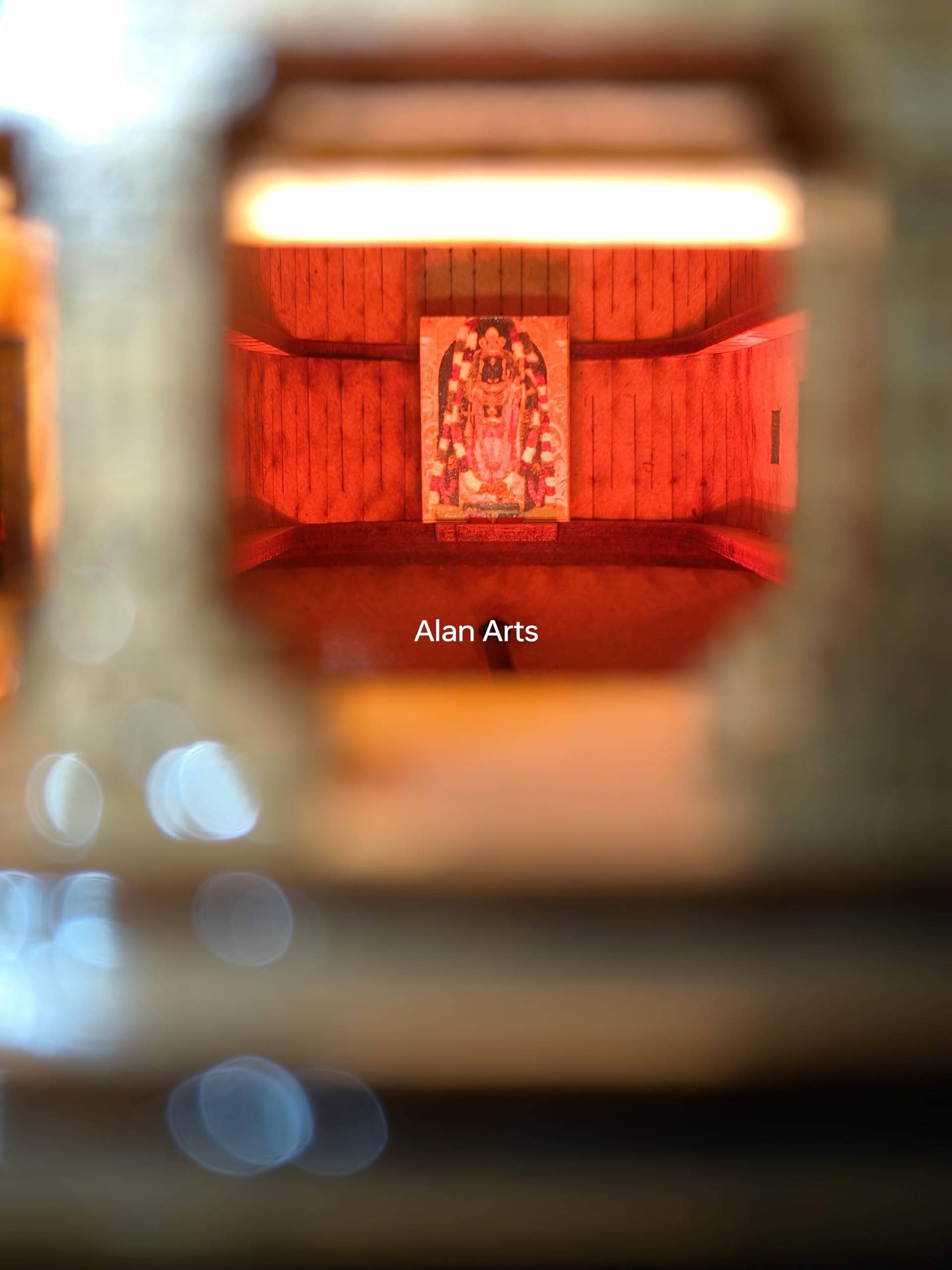 Ram Mandir Ayodhya Mandir with Light, Ram Lala Murti Inside, High Gloss Polished (Size 11x6x11 Inches)