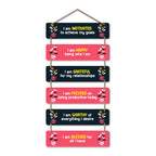 Artvibes I Am Motivated To Achieve My Goal MDF Wall Hanger | Quotes Decor Item | Motivational Wall Decor | Wall Accent | Graphic Art | Gift Items | Office Wall Decoration Items (WH_3242N)