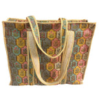 Bazaar Bhoot Edition Premium Cotton Quilted Shopping Tote Bag - Multipurpose Long Lasting Foldable Reusable Bag with zipper for Shopping, Travel & Daily Use (Classic Yellow (250 GSM Cotton))