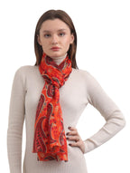 EH 100% Pure Mulberry Silk Scarf for Women, head scarf, neck scarf, hair scarf, digital printed long (22 X 72) (MC 11)