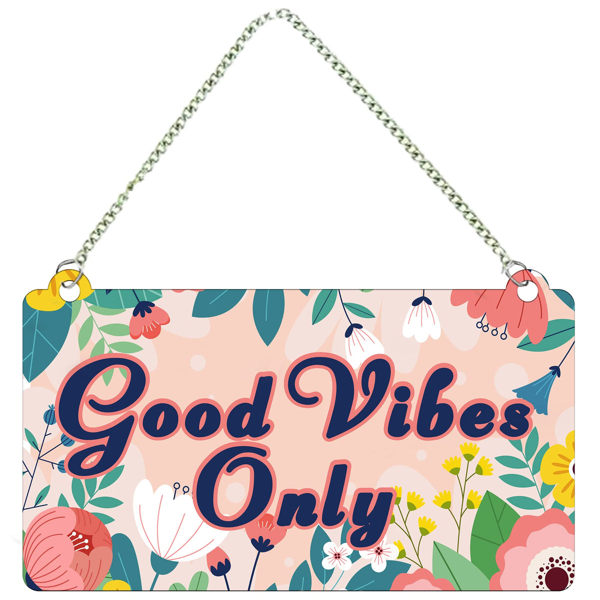 Artvibes Good Vibes Only Wall Hanging Wooden Art For Living Room | Office | Quotes Decor Item | Wall Illustrations | Office Decor | Wall Art Print | Inspirational quotes | Gift Items (WH_3502N)