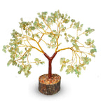 Crystu Certified Green Jade Stone Tree, 300 Beads Crystal Tree Stone Tree Showpiece