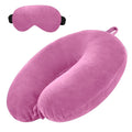 Travel Pillow Inflatable [UPGRADED] Portable Head Neck Rest Pillow for Airplane Ergonomic Design Flight Pillow for Office Napping Airline Traveling Bus Car Train Camping-Free Eye Mask&Earplug Included