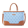 Caprese Peace Tote Bag, Large | Stylish Handbag for Women with Laptop Compartment | Spacious, Versatile Office & Daily Essentials Tote | Detachable Sling Strap, Multiple Organizational Pockets (Blue)