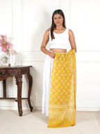 Gutthi Women's Cotton Stoles | Scarf Lightweight & Comfortable for All Seasons, (100X180 CM) (Yellow)