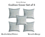RD TREND Velvet Cushion Covers, 40 x 40 cm/16 x 16 inches, Pack of 5,250 TC, Side Zipper (Grey)