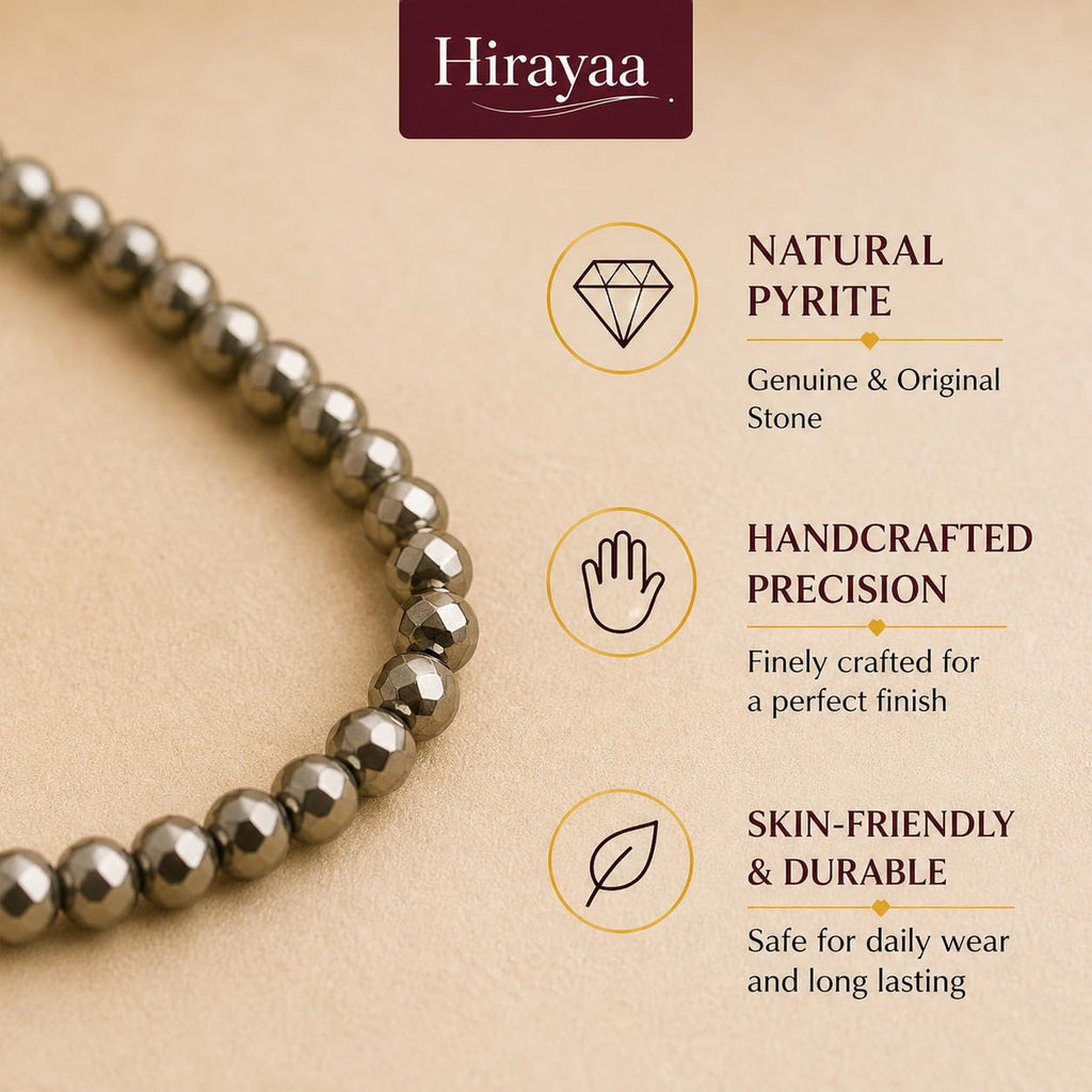 Hirayaa Pyrite Anklet for Women and Girls (Pack Of 2)