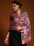 Pashmoda Women Royal Embers Fine Soft Bamboo Fibre Stole (Size 28x80in, 71x203cm) ISST33