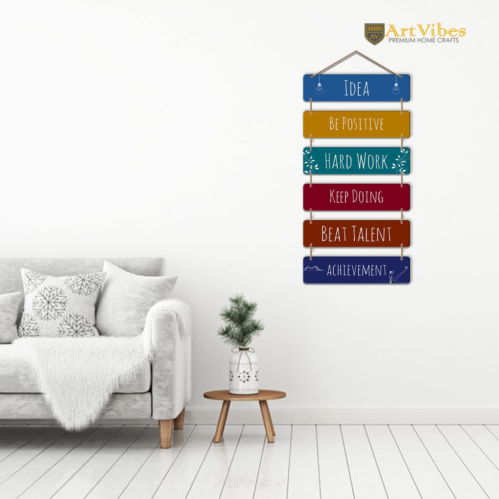 Artvibes Positive Quote Decorative Wall Hanging Ornaments | Quotes Decor Item | Wall Poster | Mdf Wall Decoration for Office | Wall Art Print | Inspirational Quotes | Gift Items (WH_3207N)