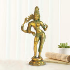 ARTVARKO Brass Ardhanarishvara Ardhnarishwar Ardhnari Shiv Parvati Double Avatar Idols for Shivaratri Mahashivaratri Maha Shivratri Puja Home Decor.