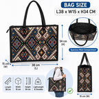 MOZU BAZAAR Tote Bag for Women | Large Shoulder Shopping Bag with Long Handles | Reusable Grocery & Office Jute Tote Bag Light weight Handbag for Travel, Beach, Shopping, Laptop & Office Use Tote Bags