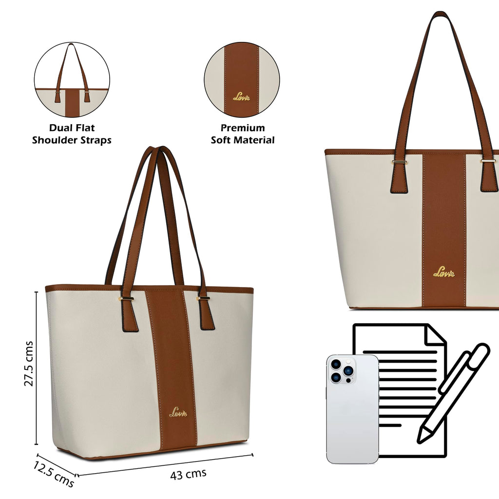 Lavie Women's Sherry Tote Handbag | Tote Bag for Work | Ladies Purse | Stylish Shoulder Bag | Gift for Women | Rakhi Gift for Sister