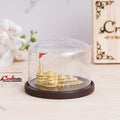 eCraftIndia Shri Ram Mandir Ayodhya Model | Ayodhya Ram Mandir Temple for Home Office| Home Temple Pooja Mandir | Ayodhya Ram Mandir Model Gift for Housewarming Diwali Ram Navami (Resin Glass, Golden)