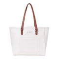Lino Perros Womens Color-Blocked Commuter Tote Bag,White