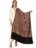 Pashmoda Women Ruhani Fine Wool Nalki Embroidered Shawl (Size: 40x80in, 101x203cm) EMS01
