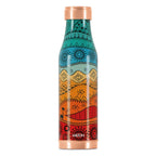 MILTON Copper Charge Design Water Bottle, 850 ml, Tribal Pattern | Lacquer Coating, Curved bottle | Diwali | Festive | Gifting | Yoga | Home | Kitchen | Vedic