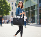 Zutiva tote bag for women office use - Professional Black Tote Bag for Work- Office School Large PU Leather Shoulder Handbag