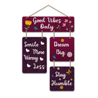 Artvibes Good Vibes Only Designer Wall Hanging Wooden Art | Quotes Decor Item | Wall Illustrations | Office Wall Decoration Items | Wall Art Print | Inspirational quotes | Gift Items (WH_6502N)