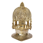 ARTVARKO™ Big Brass Gajlakshmi Gaj Lakshmi Oil Diya Laxmi Deepam for Home Decor Pooja Decorative Deepak Diwali Puja Wedding Gift Mandir Temple 7 Inch