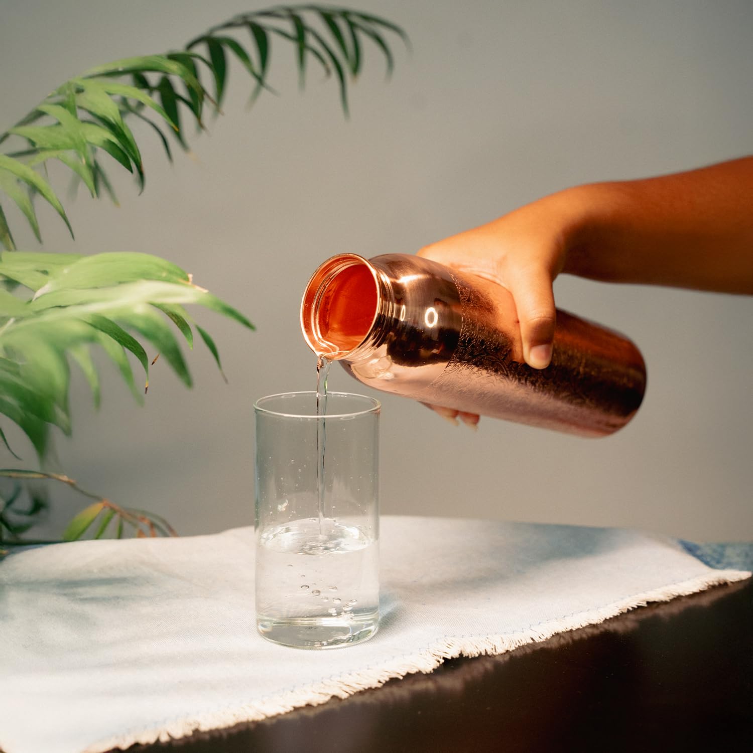 URBANFIX Copper Water Bottle | 100% Pure Copper Water Bottle (1 Litre) | Antimicrobial, Antioxidant & BPA Free Office Bottle, Boosts Immunity, Support Digestive Health| Ayurveda Inspired