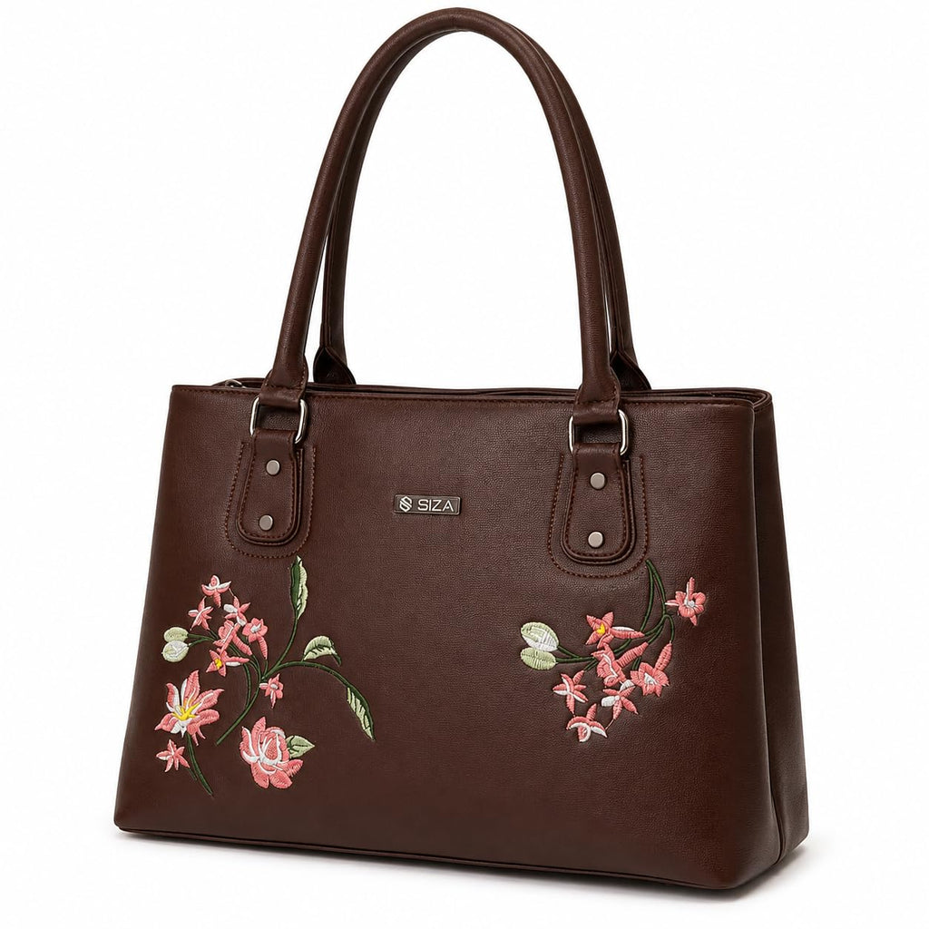 Siza Stylish Premium Women’s Handbag, Tote Bag Purse for Office, Party (Brown)