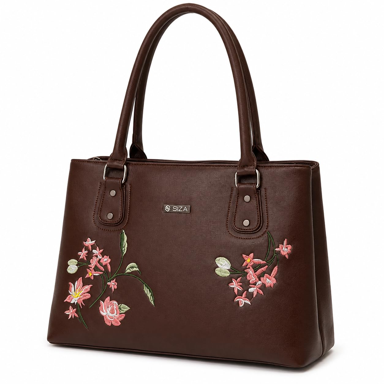 Siza Stylish Premium Women’s Handbag, Tote Bag Purse for Office, Party (Brown)