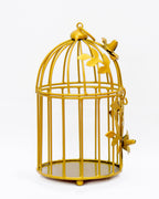 Homesake® Candle Holder | Tealight Holder for Home Décor, Living Room, Table Décor, Pooja Candle Stand Lantern, Room, Diwali Decoration, Wedding & Festival Gift, Metal Birdcage Design, Golden