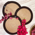 ST SAPROSE ® Polypropylene Round Trivet (3 PCS Set, Size: 23 cm) Pot MAT, Side Table Mat, Machine Washable Small Place Mat for Casserole for Dining Table (9 Dia, Brown)