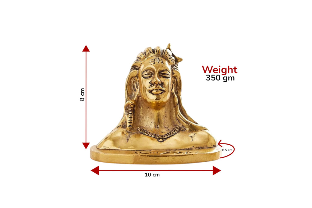 KridayKraft Adiyogi (Shiva) Metal Statue/Murti for Car Dashboard & Pooja,Home & Office Décor Item,Shankara/Mahakal Idol Showpiece Figurines Maha Shiv Ratri Idol Gift...