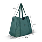 Women’s Tote Bag with Zipper & Adjustable Shoulder Strap – Lightweight Large Handbag for Work, Travel & Daily Use (GREEN)