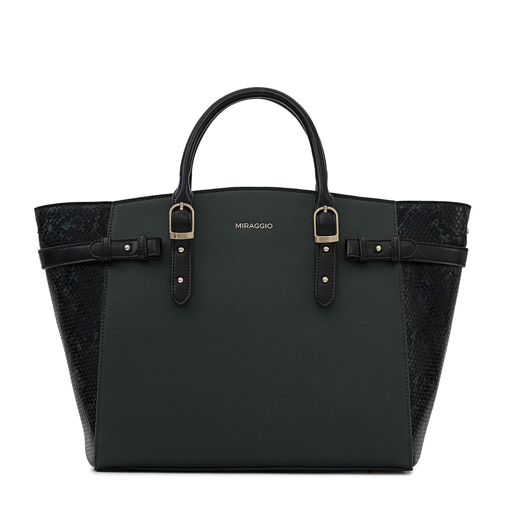 Miraggio Rosalind Tote Bag For Women With Adjustable & Detachable Strap | Fits Upto 13 Inch Laptop | Office Bag For Women Stylish