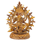 ARTVARKO Antique Brass Lord Ganesha Bhagwan Idol Ganpati Sitting on Mooshak Rat Sawari Copper Brown Color 11.5 Inch.