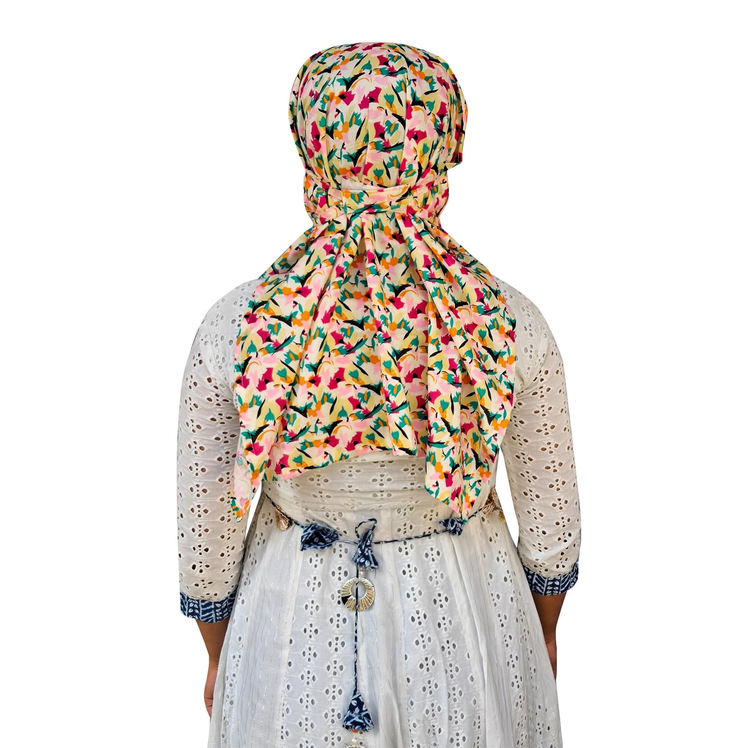 Switchon Scarf Hijab Rayon Printed fancy scarf for women Size Adjustable -Hook loop tape (Multicolor)